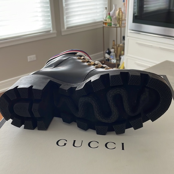 Gucci Black Trip Lug Sole Boot - Picture 6 of 9